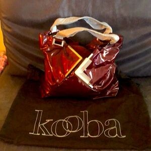 Kobba pattern leather bag with tags